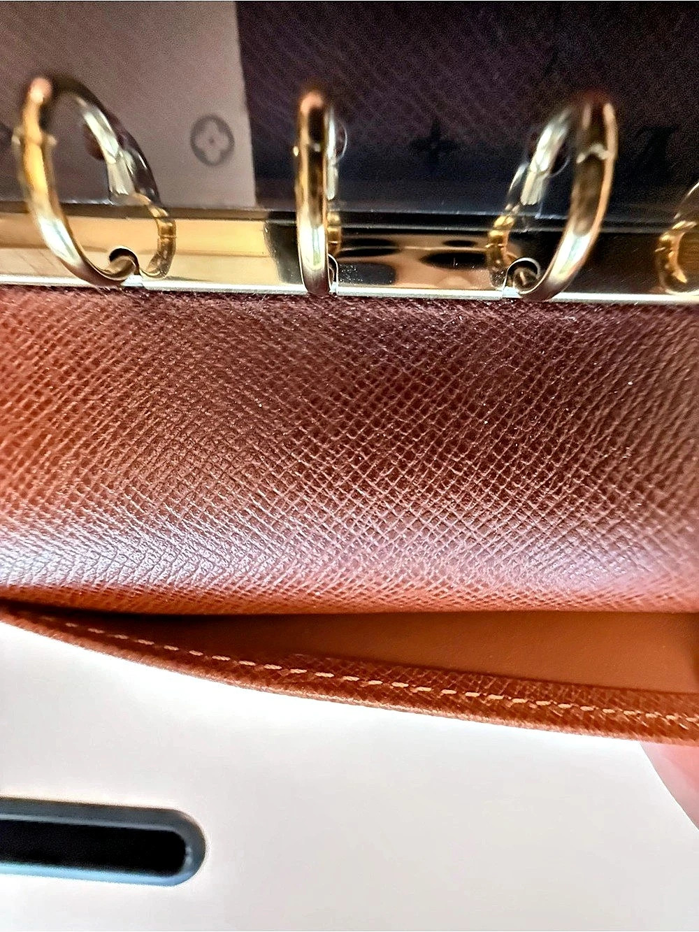 Louis Vuitton Agenda PM Monogram Wallet Brown & Gold - Picture 7 of 11